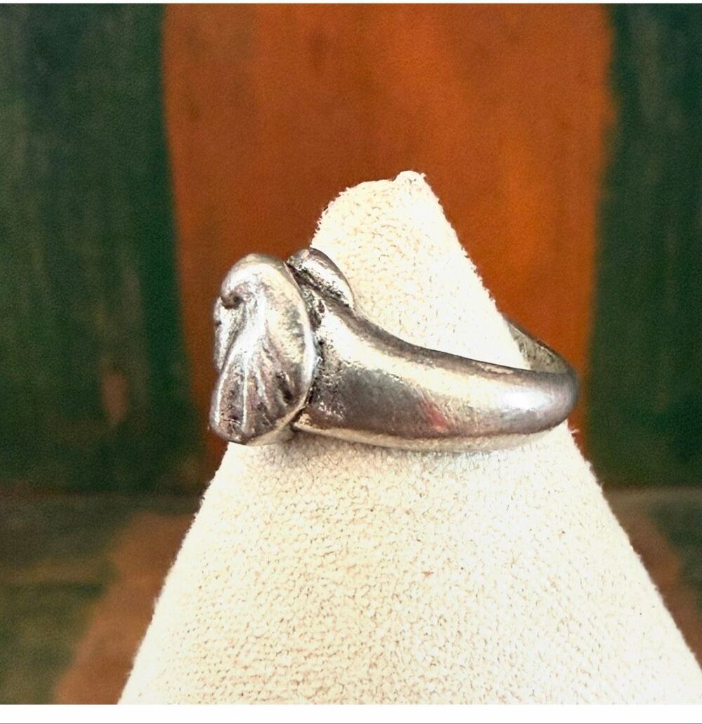 PRECO Elephant Wrap Ring Silver Tone Vintage Animal Statement Ring - Picture 6 of 11